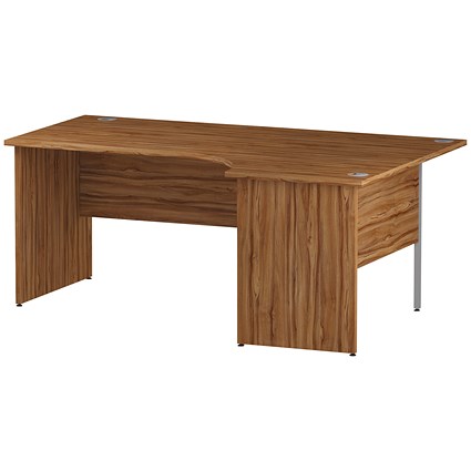 Trexus 1800mm Corner Desk, Right Hand, Panel Legs, Walnut