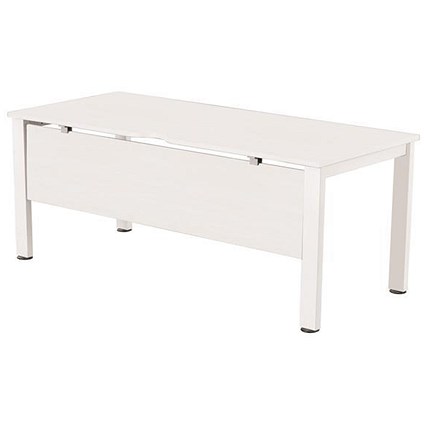 Sonix 1600mm Rectangular Desk / White Legs / White
