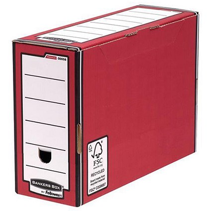 Fellowes Bankers Box Premium Transfer Files / Red & White / Pack of 10