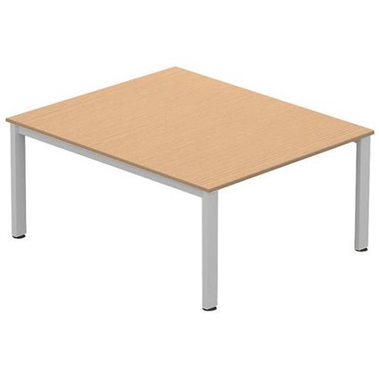Sonix Meeting Table / Silver Legs / 1200mm / Beech