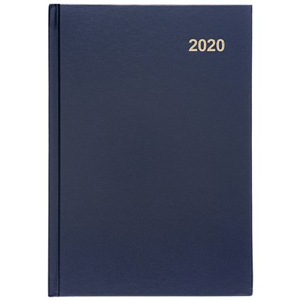 5 Star 2020 Diary, Two Days to a Page, A5, Blue