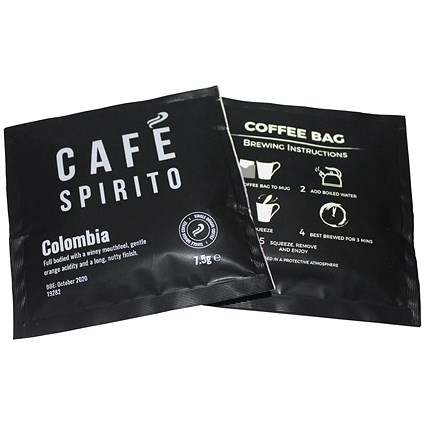 Cafe Spirito Columbian Coffee Bags - Pack of 100