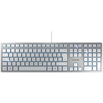 Cherry KC6000 Slim Keyboard, Wired, Silver