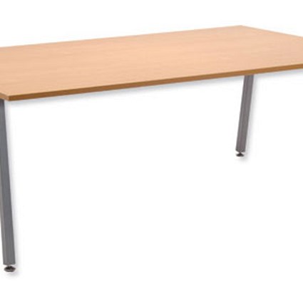 FiZ1 Boardroom 2000 Table Square Angled Leg W2000xD1200xH730mm Beech