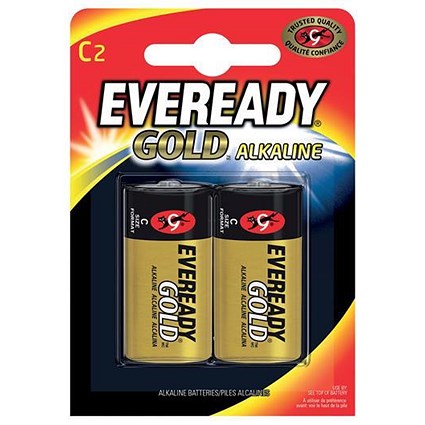 Eveready Gold Alkaline Batteries C/LR14 [Pack 2]