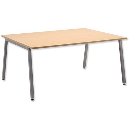 FiZ1 Boardroom 1600 Table Square Angled Leg W1600xD1200xH730mm Maple