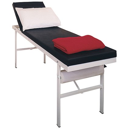Click Medical First Aid Room Couch, Epoxy Coated, Square Steel Frame