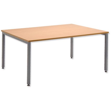 FiZ2 Rectangular Boardroom 1600 Table Square Straight Leg W1600xD1200xH730mm Beech