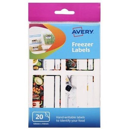 Avery Freezer Labels, Removable, Pre-printed, 20 Labels