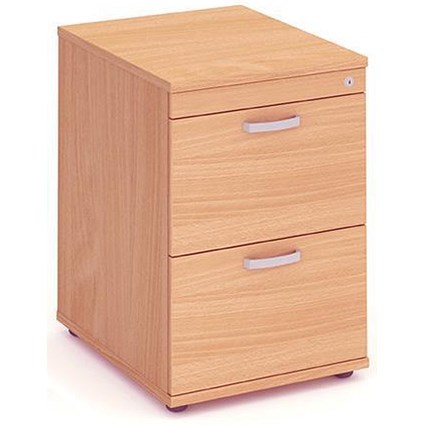 Trexus Foolscap Filing Cabinet 2 Drawer Beech Paperstone