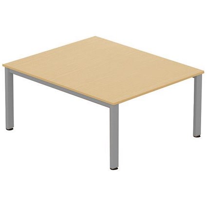 Sonix Meeting Table / Silver Legs / 1200mm / Oak