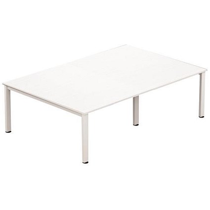 Sonix Meeting Table / White Legs / 2400mm / White