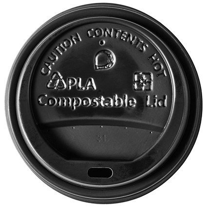 Ingeo Ultimate Eco Compostable Domed Sip-Through lid - Pack of 50