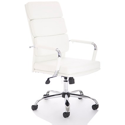 Adroit Advocate Executive Chair, Leather, White