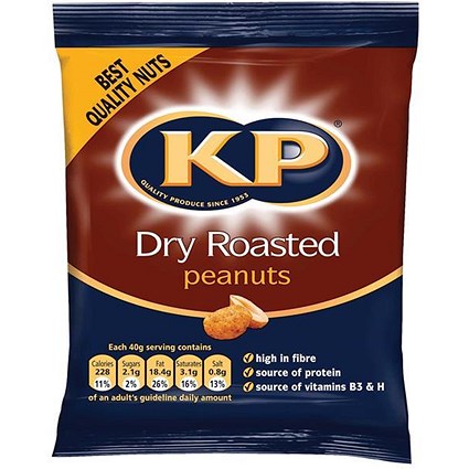 KP Dry Roast Peanuts - Pack of 24 (50g)