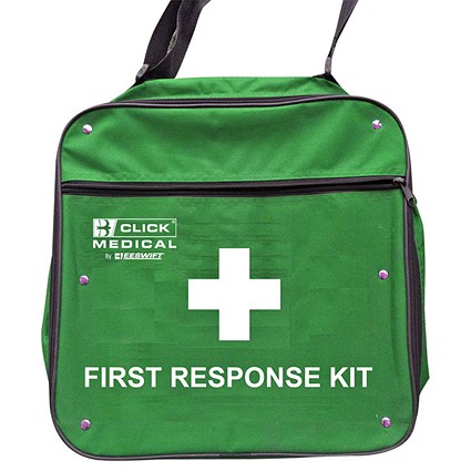 Click Medical Responders Bag for First Aid Supplies - Green
