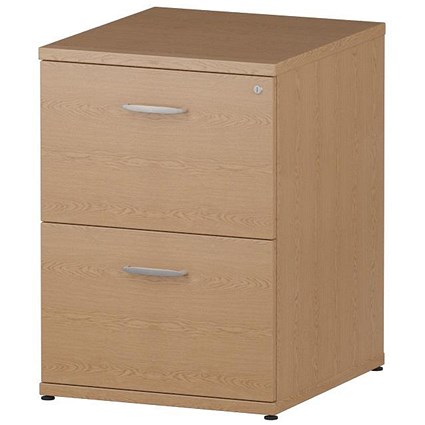 Trexus Foolscap Filing Cabinet, 2-Drawer, Oak