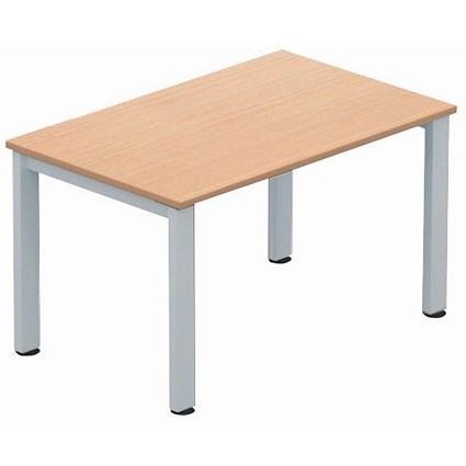 Sonix Rectangular Meeting Table / Silver Legs / 1200mm / Beech