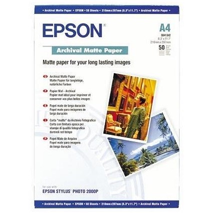 Epson A4 Archival Matte Paper / 189gsm / Pack of 50