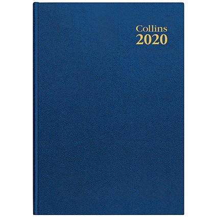 Collins 2020 Desk Diary, Week to View, A4, Blue