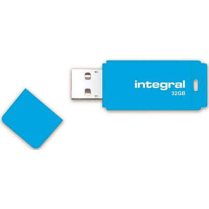 Integral Neon 2.0 USB Drive, 32GB, Blue