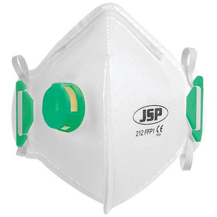 JSP Disposable Valved Mask, Fold-flat, FFP1 Class 1