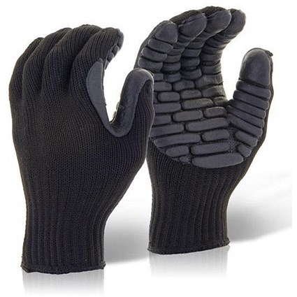 Glovezilla Anti-Vibration Glove, Extra Large, Black