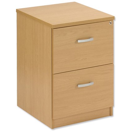 Trexus Plus Filing Cabinet 2 Drawers Fully Lockable Anti-Tilt W476xD598xH725mm Oak