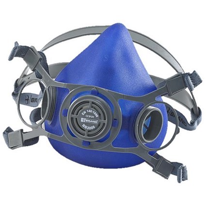 B-Brand Twin Filter Mask, Adjustable Strap, Large, Blue