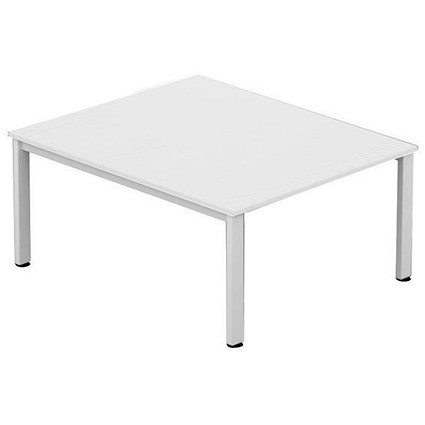 Sonix Meeting Table / White Legs / 1200mm / White