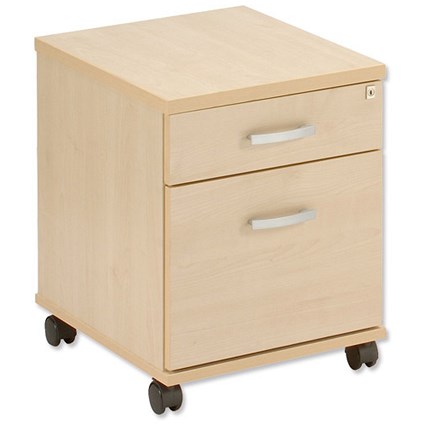 Trexus Plus Mobile Filing Pedestal 2 Drawers W405xD514xH527mm Maple