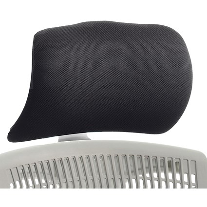 Trexus Flex Chair Headrest - White Shell Black Fabric