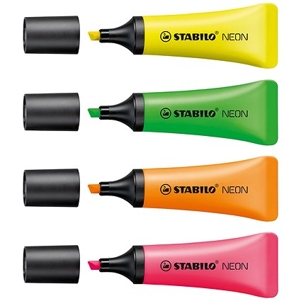 Stabilo Neon Highlighters - 4 Pack