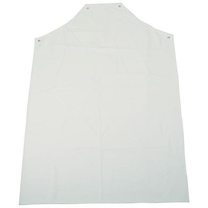 Click Workwear PVC Apron, Large, White, Pack of 10