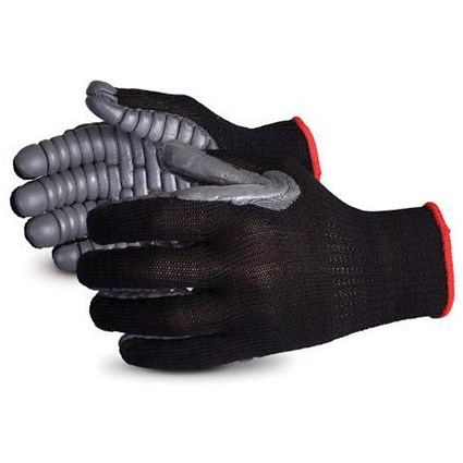 Superior Glove Vibrastop Vibration-Dampening Glove, Large, Grey