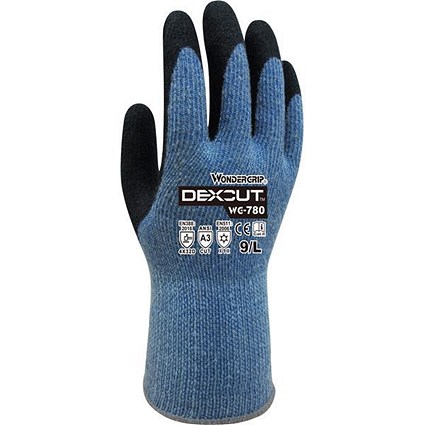 Wonder Grip WG-780 Dexcut Glove, Cold Resistant, Medium, Blue