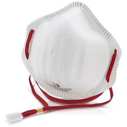 B-Brand P2 Premium Mask, Soft Foam Nose Seal, White, Pack of 20