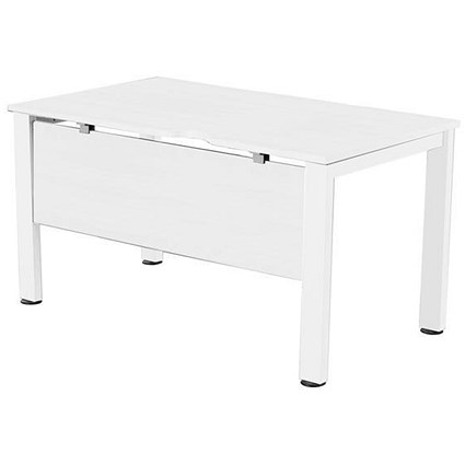 Sonix 1200mm Rectangular Desk / White Legs / White