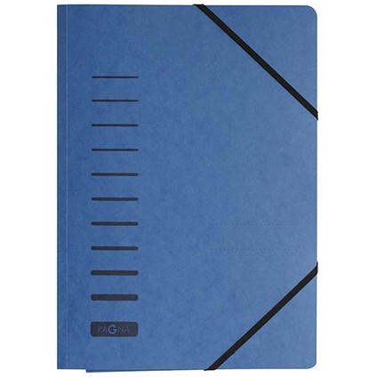 Pagna Classic Elasticated Files / 3-Flap / A4 / Blue / Pack of 25
