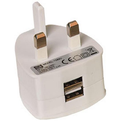 Two Port USB Power Plug Ref USBDBL