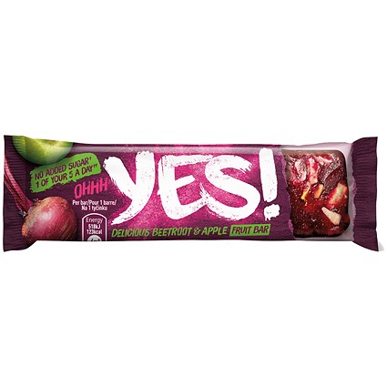 YES Beetroot & Apple Fruit Bar, 32g, Pack of 24