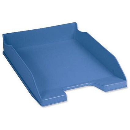 Exacompta Forever Letter Tray Recycled Plastic W255xD346xH65mm Blue