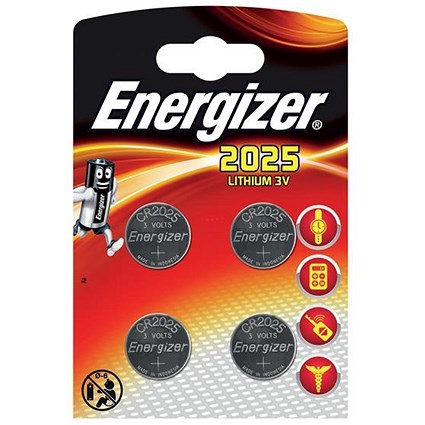 Energizer Lithium Battery CR2025 3V [Pack 4]