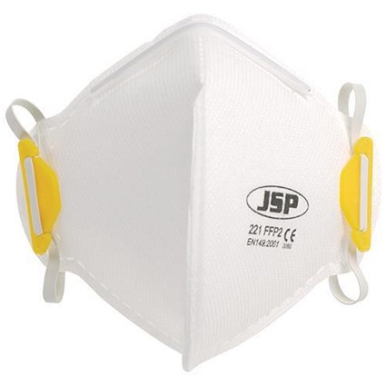 JSP Disposable Fold-flat Mask, FFP2 Class 2, Pack of 10