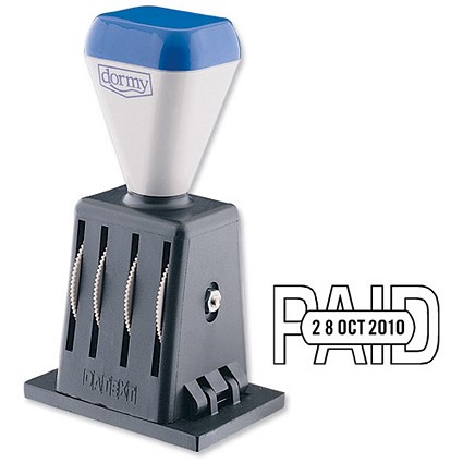 Dormy Datext Dieplate Dater Stamp - "Paid"