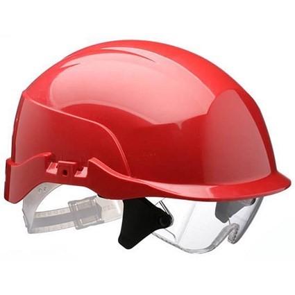 Centurion Spectrum Safety Helmet with Eye Protection - Red