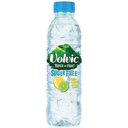 Volvic Touch of Fruit Lemon & Lime Natural Flavoured Water - 12 x 500ml Plastic Bottles