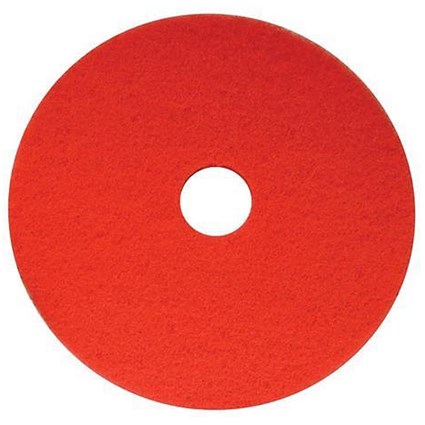 Maxima 17in Floor Polish Pads / Red / Pack of 5