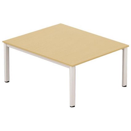 Sonix Meeting Table / White Legs / 1200mm / Oak