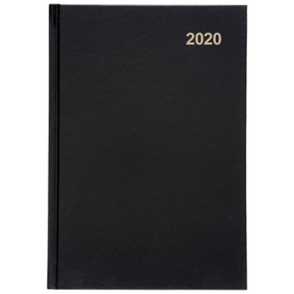 5 Star 2020 Diary, Day to a Page, A5, Black